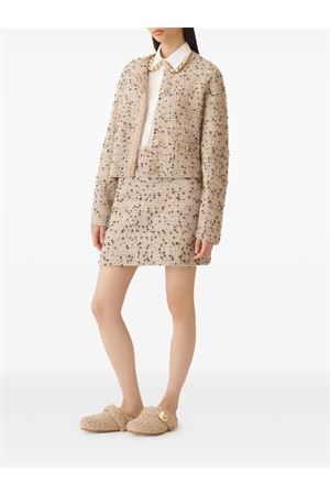 Beige Buttoned tweed jacket FABIANA FILIPPI | GCD215F122L545VR2